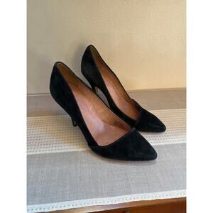 Madewell Mira Black Suede Leather Pumps Size 7